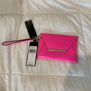 BCBGMaxazria wristlet neon pink